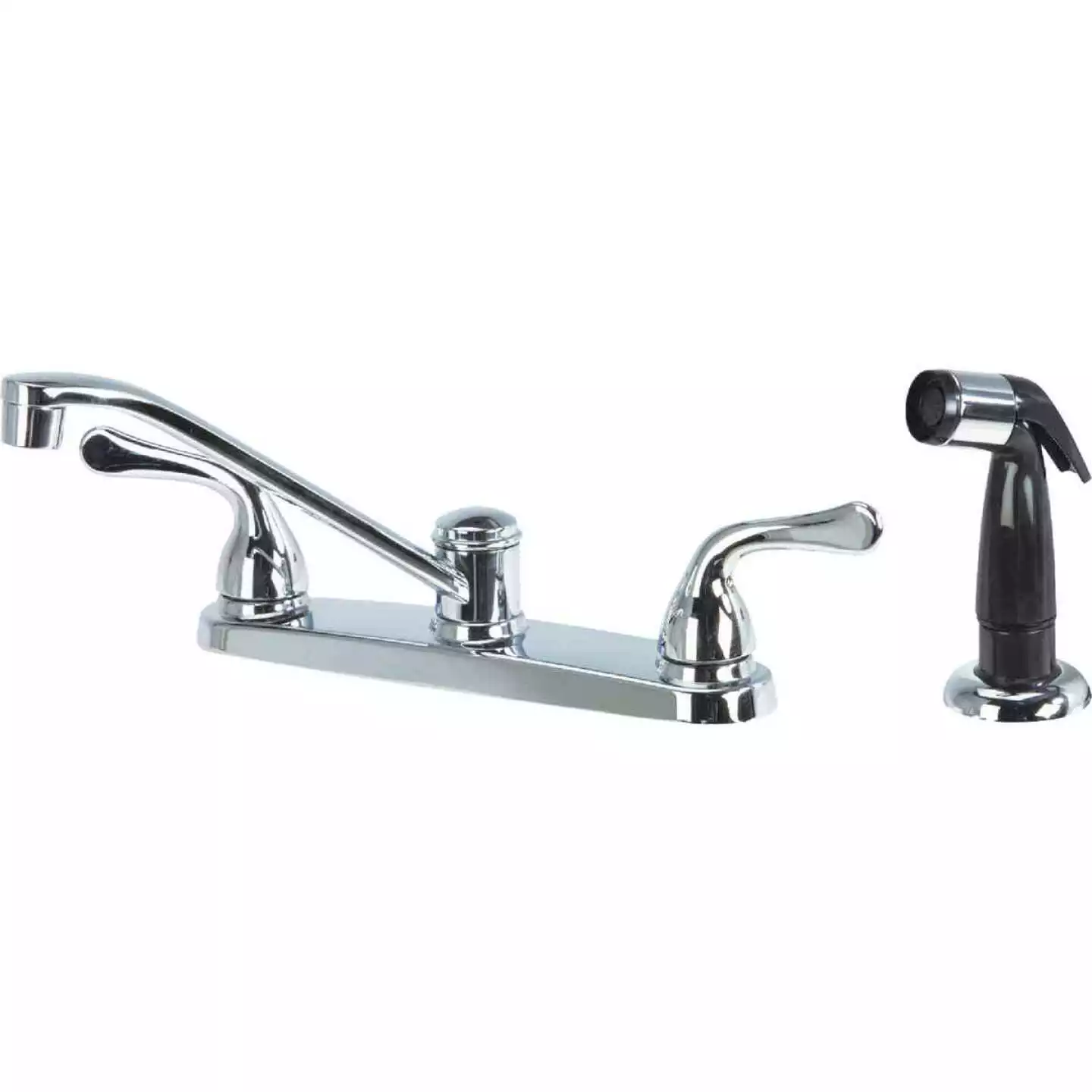 Home Impressions Dual Handle Lever Kitchen Faucet With Side Spray, Chrome