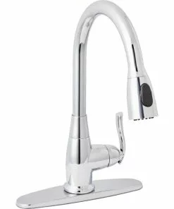 Home Impressions Single Handle Lever Pull-Down Kitchen Faucet, Chrome