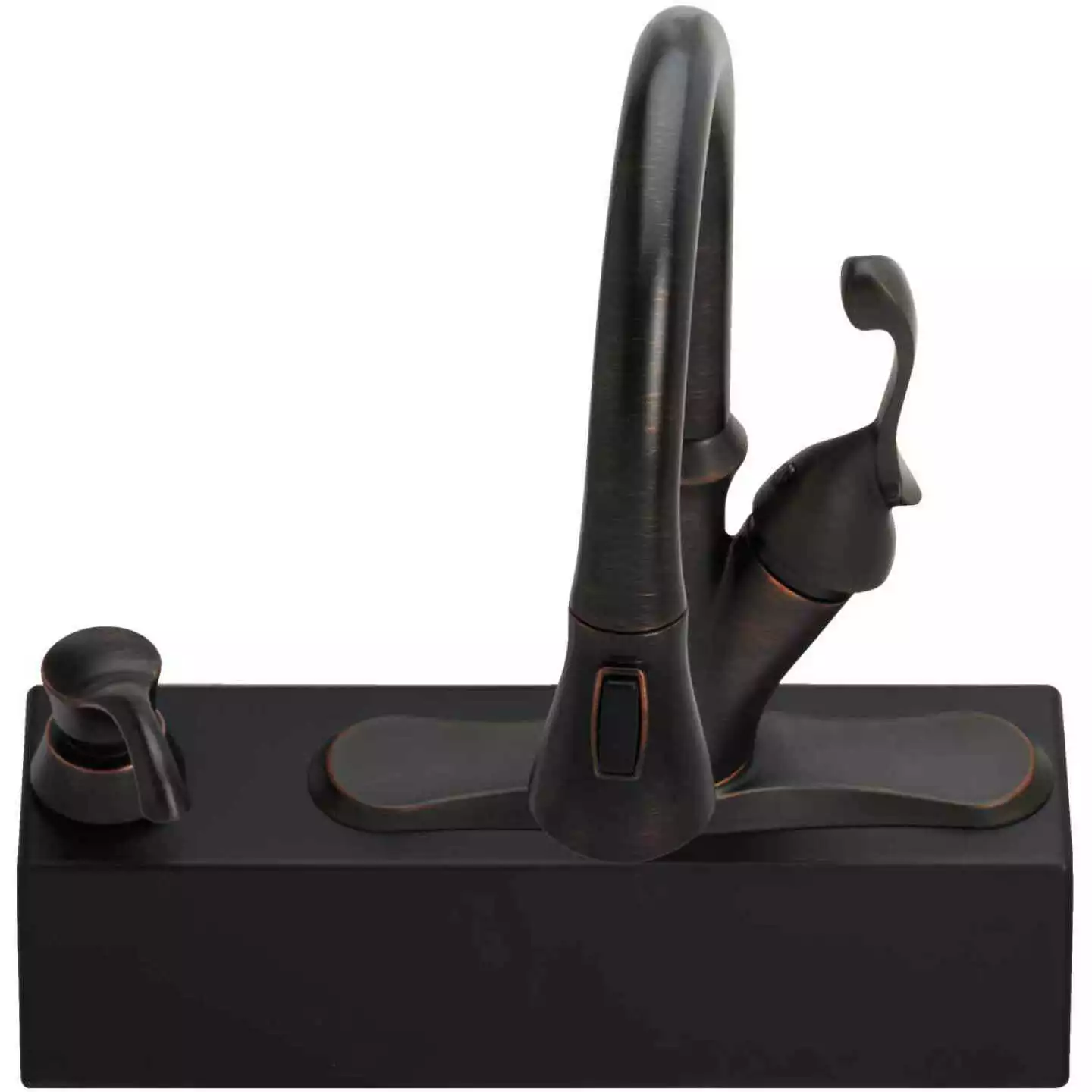 Delta Arabella Single Handle Lever Pull-Down Kitchen Faucet With Soap Dispenser, Venetian Bronze - Image 4