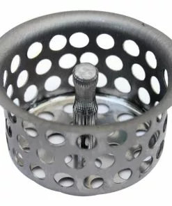 Lasco 1-1/2 In. Chrome Removable Kitchen Strainer Cup With Post