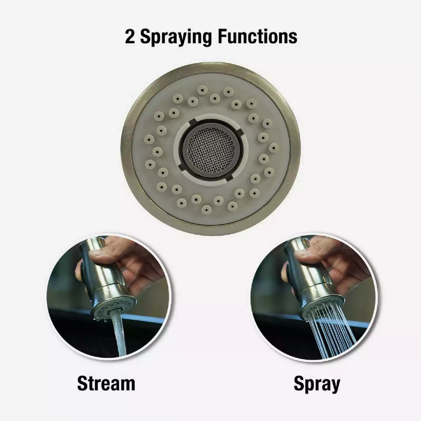 Danco Smart Spray 1.5 GPM Stainless Steel Kitchen Faucet Replacement Pull Down Spray Head - Image 2