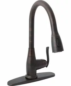 Home Impressions Single Handle Lever Pull Down Kitchen Faucet, Oil Rubbed Bronze