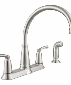 Moen Bexley Dual Handle Lever Kitchen Faucet With Side Spray, Stainless