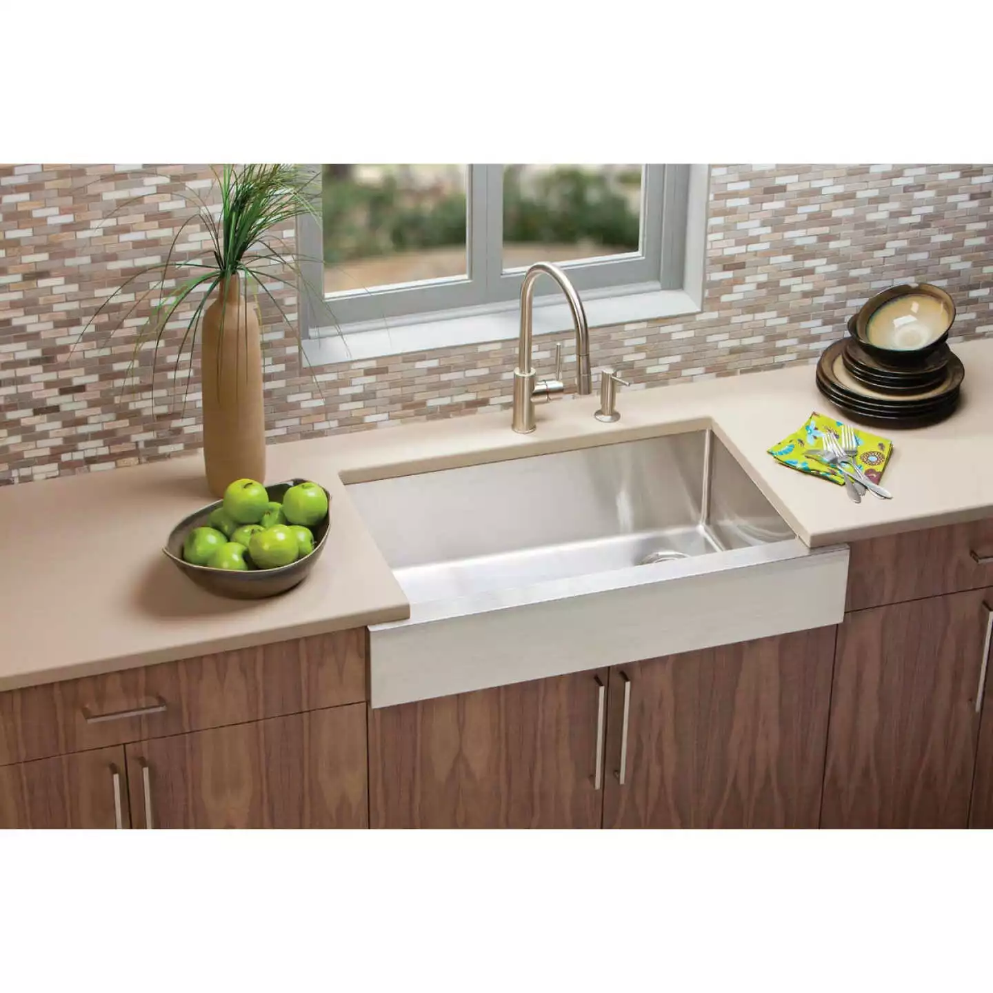 Elkay Crosstown Single Bowl 35-7/8 In. X 20-1/4 In. X 9 In. Deep Stainless Steel Farmhouse Kitchen Sink, Undermount - Image 2