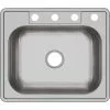 Elkay Dayton Single Bowl 25 In. X 21-1/4 In. X 6-9/16 In. Deep Stainless Steel Kitchen Sink