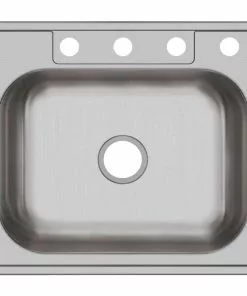 Elkay Dayton Single Bowl 25 In. X 21-1/4 In. X 6-9/16 In. Deep Stainless Steel Kitchen Sink