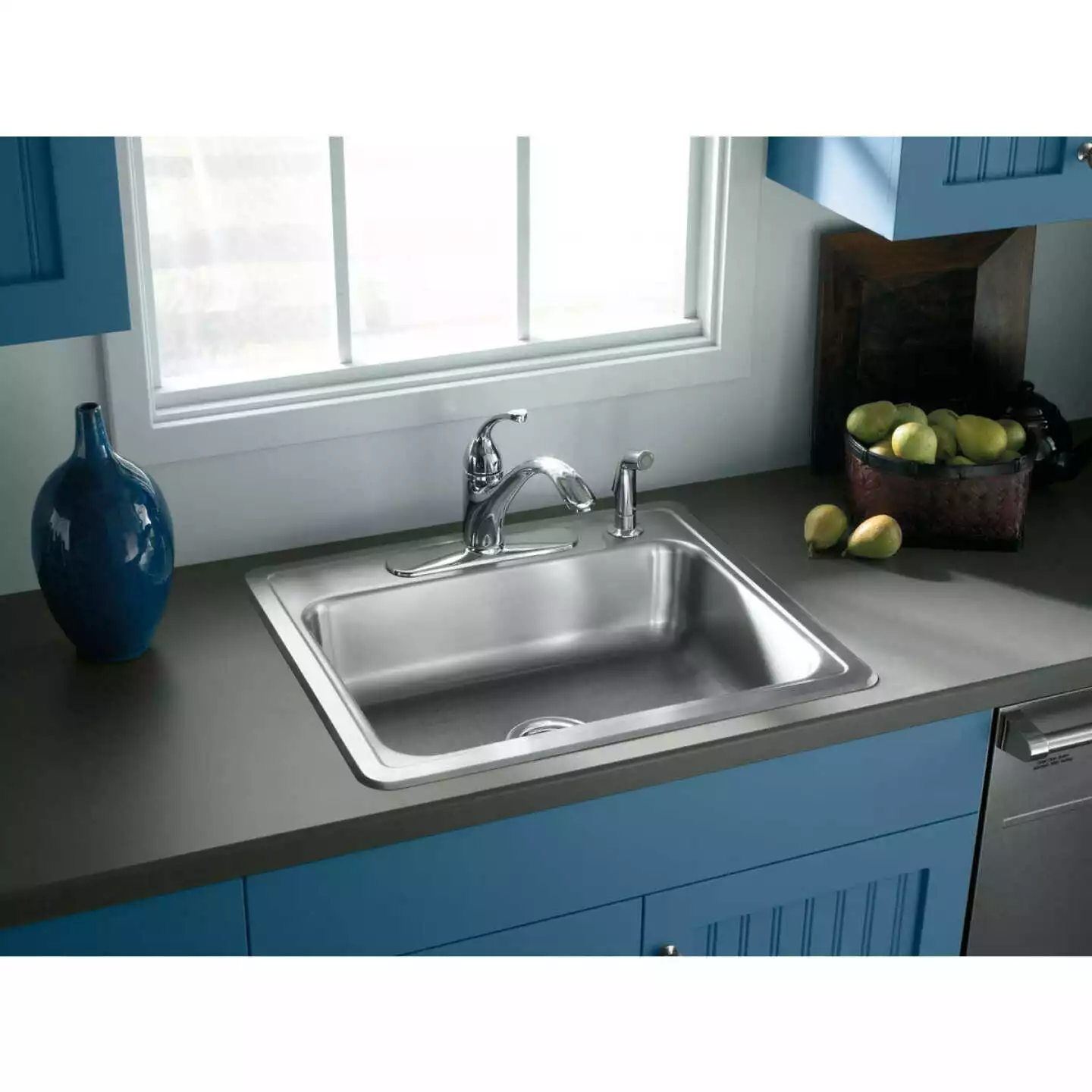 Elkay Single Bowl 25 In. X 22 In. X 6 In. Deep Stainless Steel Kitchen Sink - Image 2
