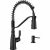Moen Nolia Single Handle Pull-Down Kitchen Faucet, Matte Black
