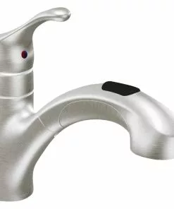 Moen Renzo Single Handle Lever Pull-Out Kitchen Faucet, Stainless