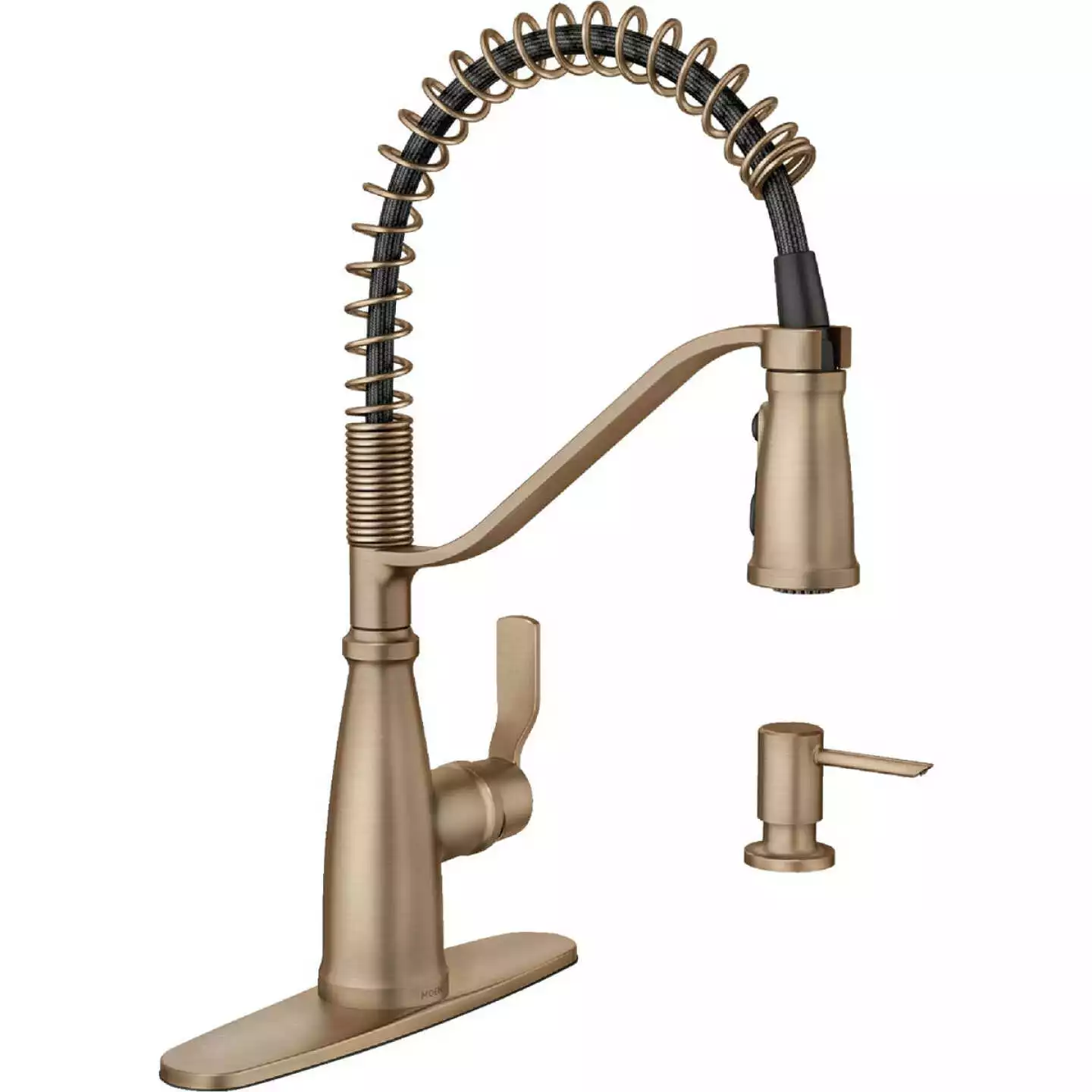 Moen Nolia Single Handle Pull-Down Kitchen Faucet, Bronzed Gold