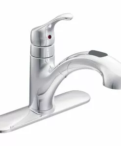 Moen Renzo Single Handle Lever Pull-Out Kitchen Faucet, Chrome