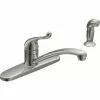 Moen Adler Single Handle Lever Kitchen Faucet With Side Spray, Chrome