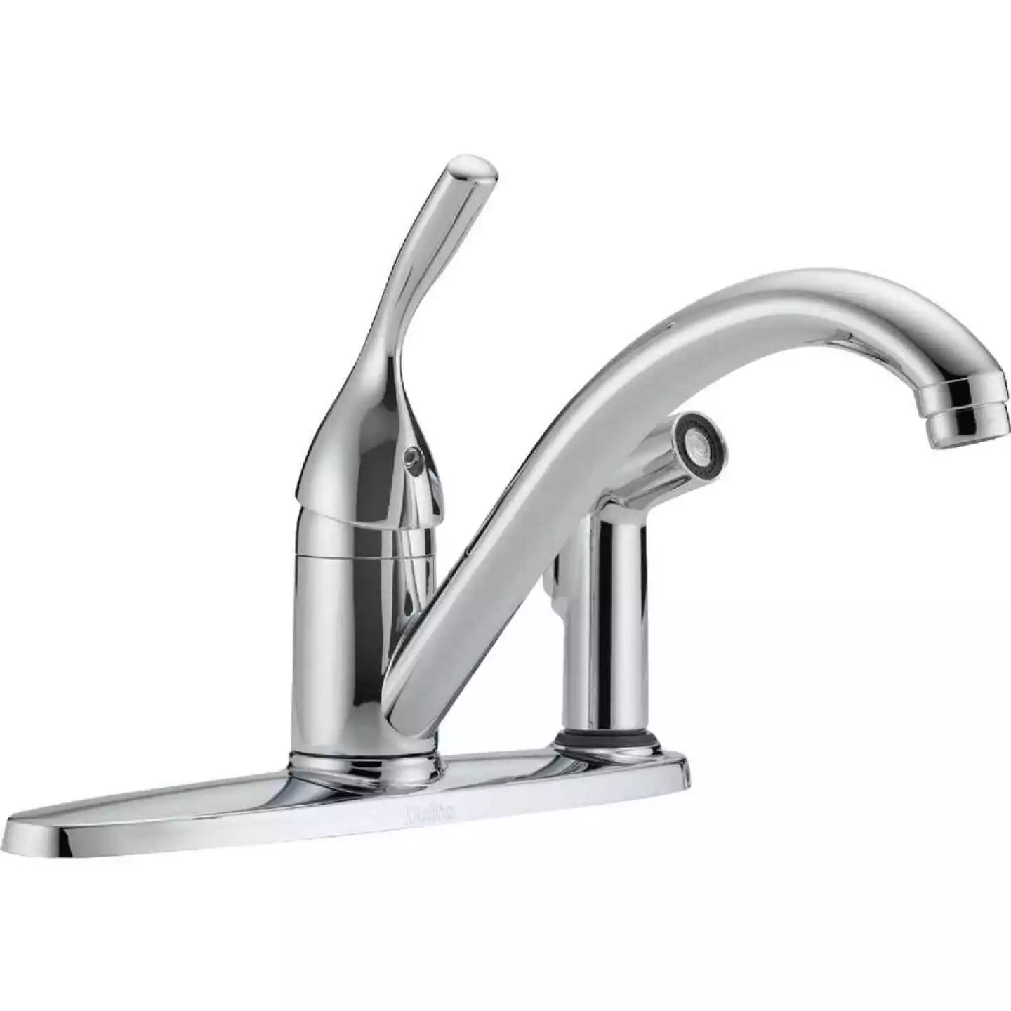 Delta Classic Series Single Handle Lever Kitchen Faucet With Side Spray, Chrome