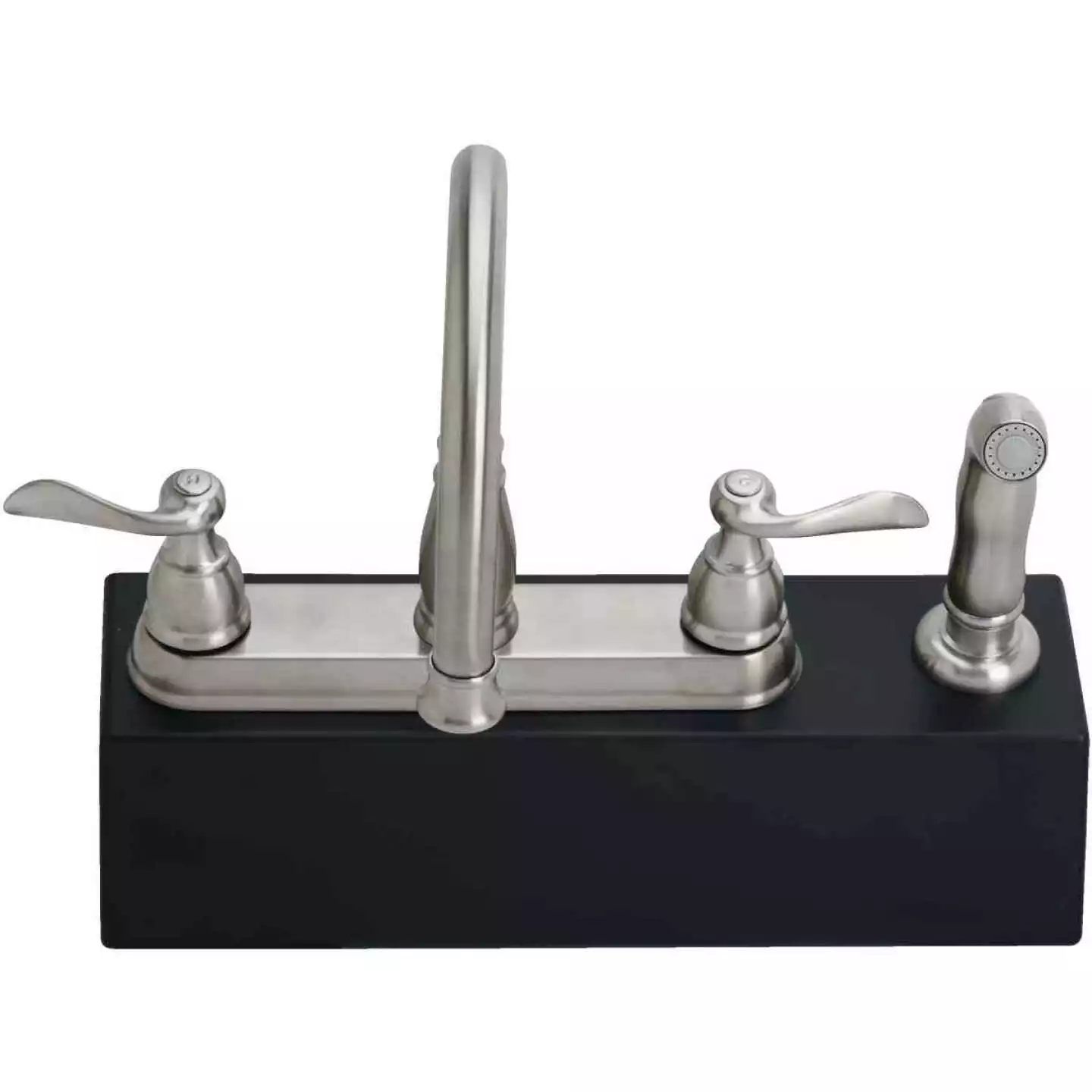 Delta Windemere Dual Handle Lever Kitchen Faucet With Side Spray, Stainless - Billede 5