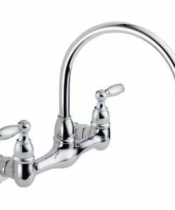 Peerless Claymore 2 Handle Wall Mount Kitchen Faucet