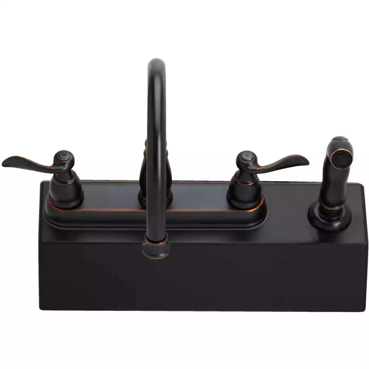 Delta Windemere Dual Handle Lever Kitchen Faucet With Side Spray, Oil-Rubbed Bronze - Billede 5