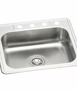 Elkay Single Bowl 25 In. X 22 In. X 7 In. Deep Stainless Steel Kitchen Sink