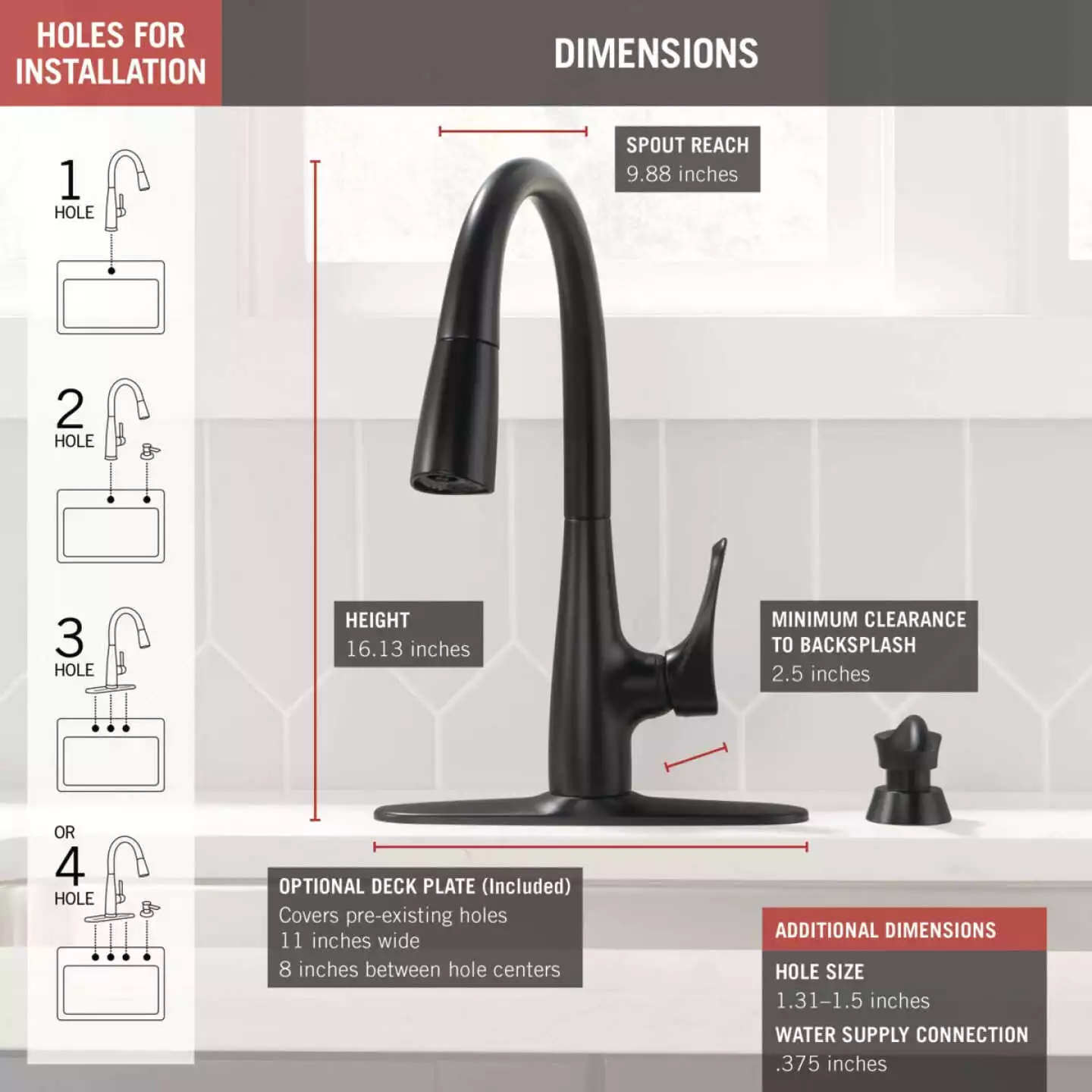 Delta Dunsley Single Handle Pull-Down Kitchen Faucet, Matte Black - Image 2