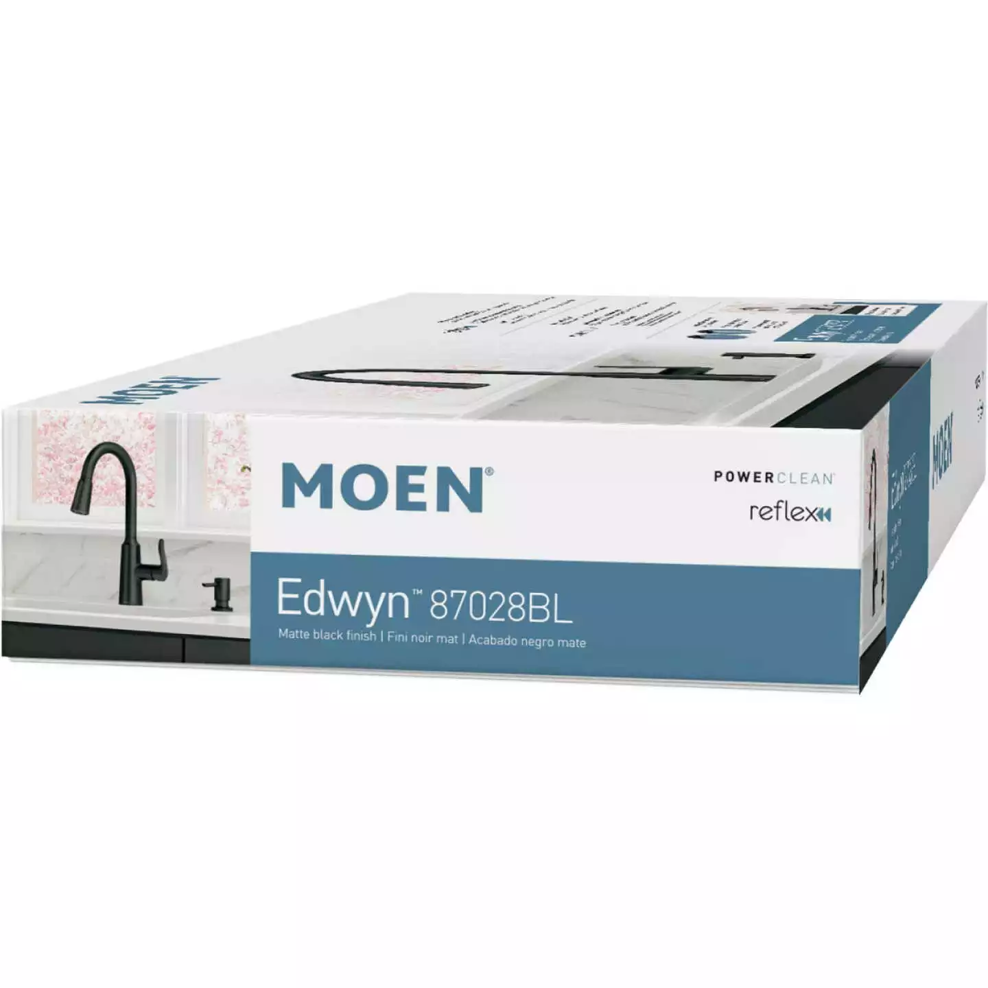 Moen Edwyn Single Handle Pull-Down Kitchen Faucet With Soap Dispenser, Matte Black - Image 8