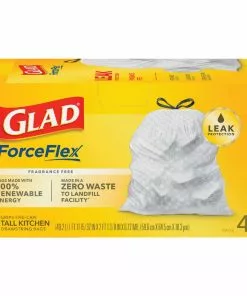 Glad® Glad 13 Gal. Tall Kitchen White Reinforced Strength Trash Bag (45-Count)