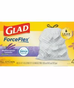 Glad® Glad Febreze 13 Gal. Lavender Tall Kitchen White Trash Bag (40-Count)