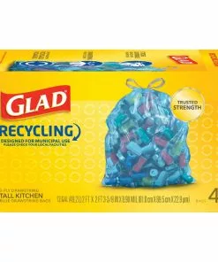Glad® Glad Recycling 13 Gal. Tall Kitchen Blue Trash Bag (45-Count)