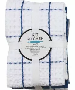 Kay Dee Designs True Blue Waffle Kitchen Towel (3-Pack)