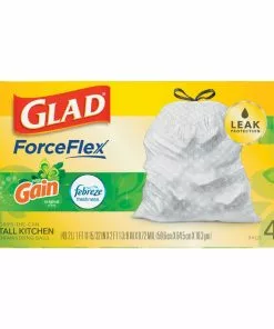 Glad® Glad Febreze 13 Gal. Fresh LeakGuard Tall Kitchen White Trash Bag (40-Count)