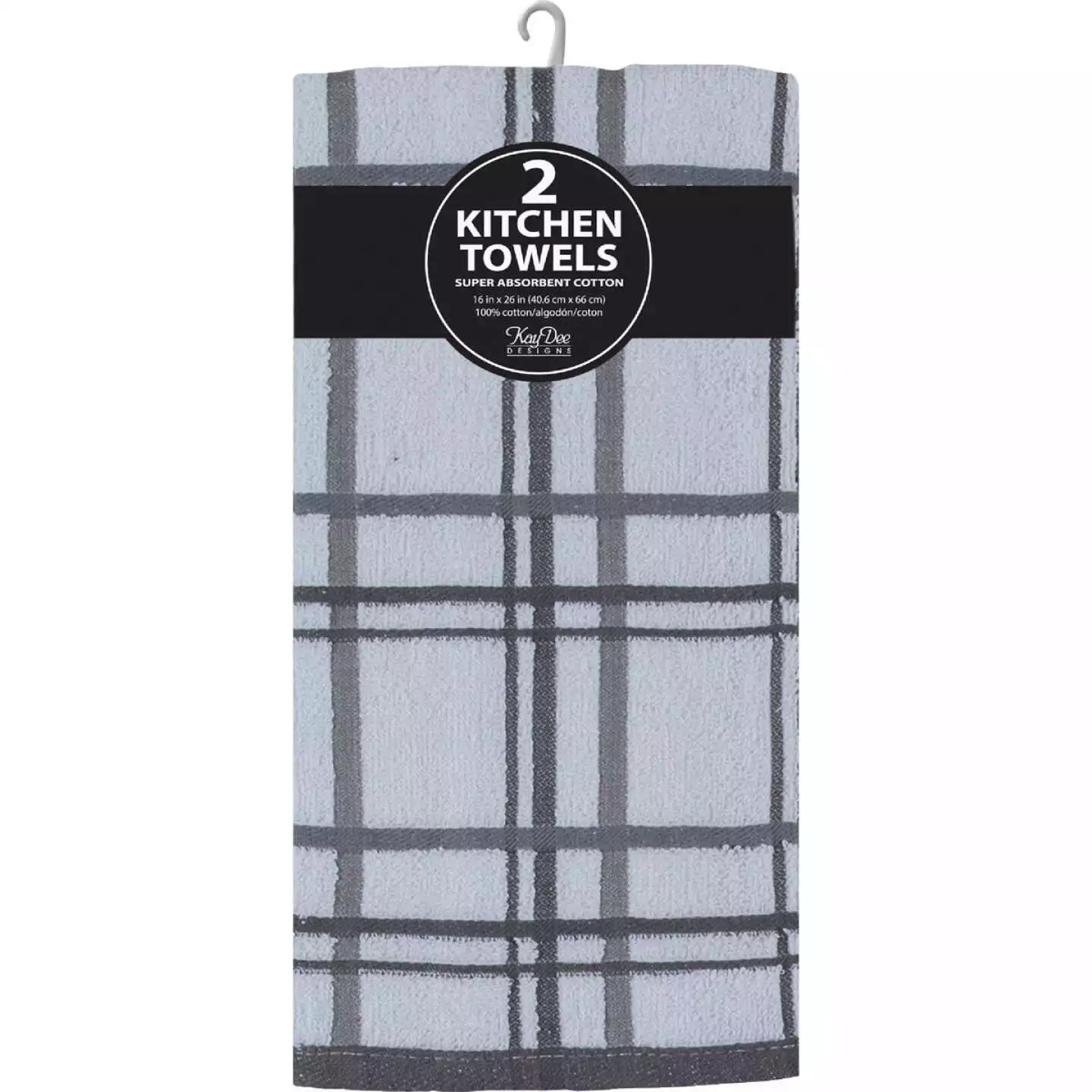 Kay Dee Designs Charcoal Terry Kitchen Towel (2-Pack) - Image 2