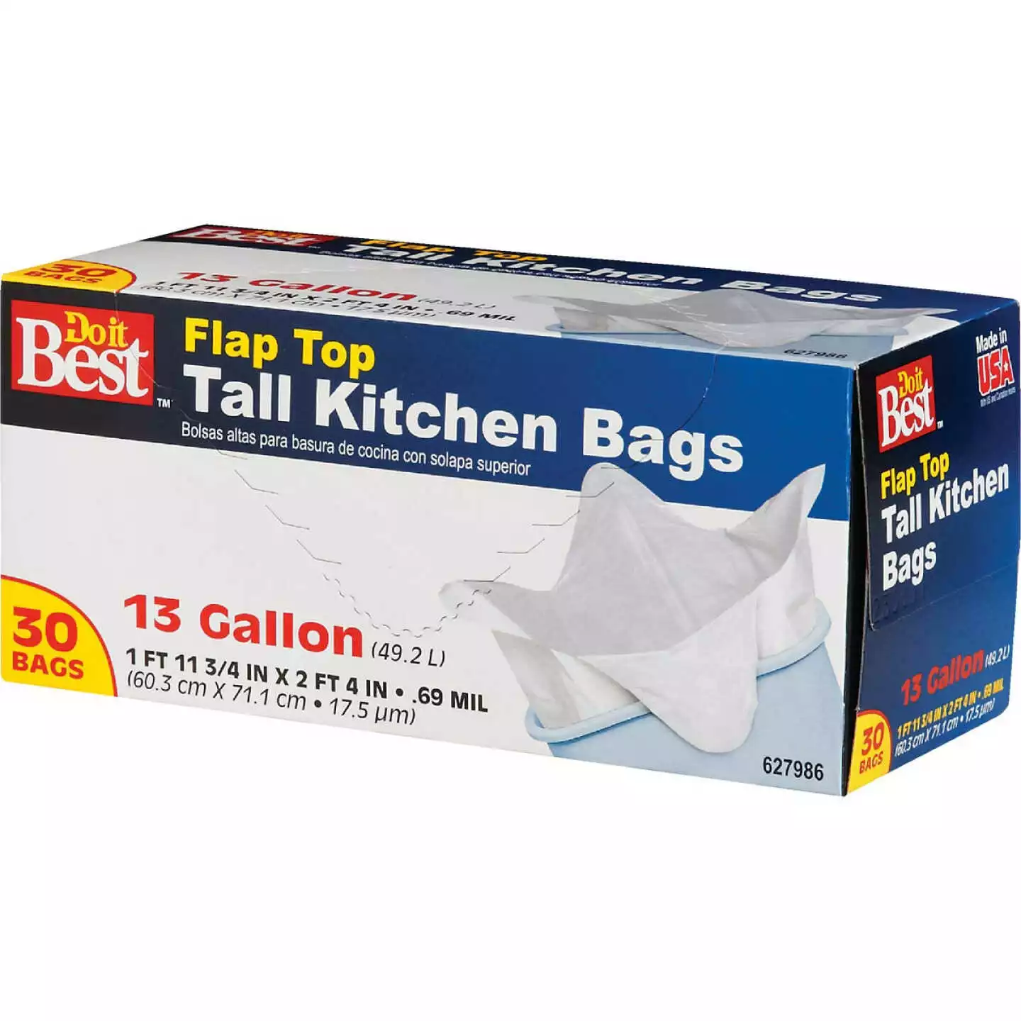 Do It Best 13 Gal. Tall Kitchen White Trash Bag (30-Count) - Image 5