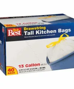 Do It Best 13 Gal. Tall Kitchen White Trash Bag (40-Count)