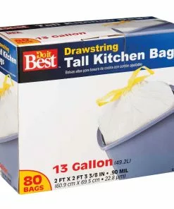 Do It Best 13 Gal. Tall Kitchen White Trash Bag (80-Count)