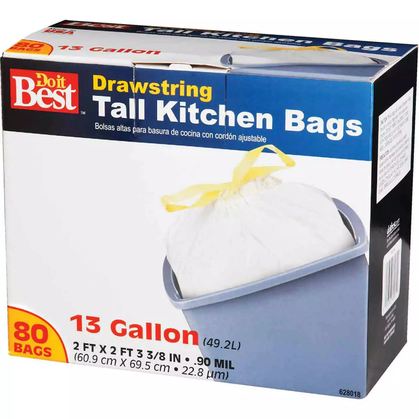 Do It Best 13 Gal. Tall Kitchen White Trash Bag (80-Count) - Image 3